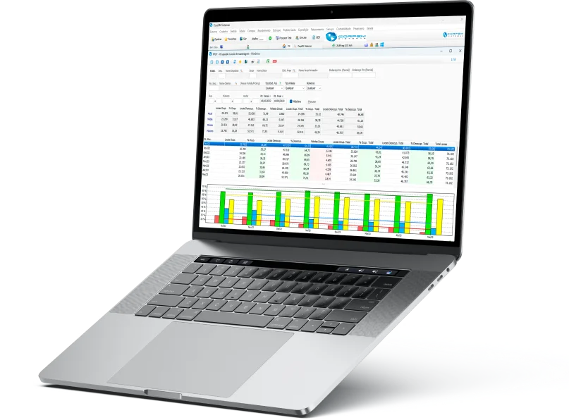 Tela do sistema CorpEM aberta num notebook